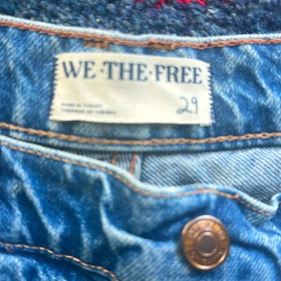 WE THE FREE FP Barrel Denim Jeans. Size 29 . Wore once /washed and I lost weight - Picture 5 of 8